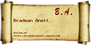 Bradean Anett névjegykártya